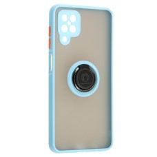 Чохол для Samsung Galaxy A12 (A125) LikGus Edging Ring бірюзовий
