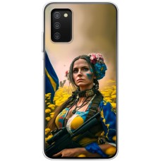 Чохол для Samsung Galaxy A03s (A037) MixCase патріотичні ніжна Українка