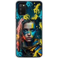 Чохол для Samsung Galaxy A03s (A037) MixCase патріотичні воєвнича Українка