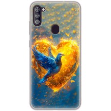 Чохол для Samsung Galaxy A11 / M11 MixCase патріотичні серце та голуб