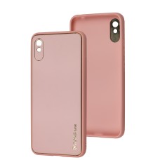 Чохол для Xiaomi Redmi 9A Leather Xshield pink