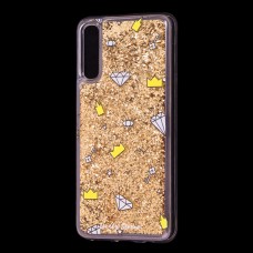 Чохол для Samsung Galaxy A50 / A50s / A30s Блиск вода золотистий "корона і діамант
