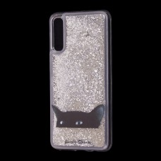 Чохол для Samsung Galaxy A50 / A50s / A30s Блиск вода сріблястий "чорний кіт"