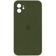 Чохол Silicone Case Square Full Camera (AA) для Apple iPhone 11 (6.1") Зелений / Dark