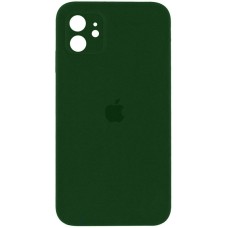 Чохол Silicone Case Square Full Camera (AA) для Apple iPhone 11 (6.1") Зелений / Army