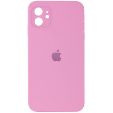 Чохол Silicone Case Square Full Camera (AA) для Apple iPhone 11 (6.1") Рожевий / Ligh
