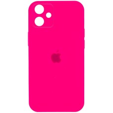 Чохол Silicone Case Square Full Camera (AA) для Apple iPhone 11 (6.1") Рожевий / Barb