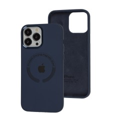 Чохол для iPhone 13 Pro Max Metal Camera MagSafe Silicone midnight blue