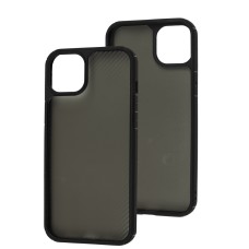 Чохол для iPhone 15 Plus Berlia carbon fiber чорний