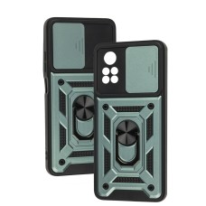 Чохол для Xiaomi Poco X4 Pro 5G Serge Ring Armor ударостійкий зелений