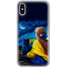 Чохол для iPhone X / Xs MixCase патріотичні зіркова ніч картина