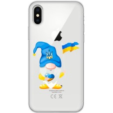 Чохол для iPhone Xs Max MixCase патріотичні гномік з Україною