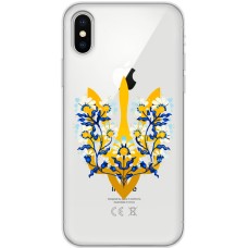 Чохол для iPhone Xs Max MixCase патріотичні тризуб в квітах