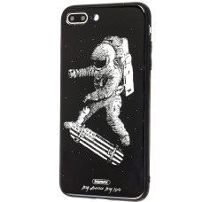 Чохол White Knight для iPhone 7 Plus / 8 Plus Pictures glass космонавт