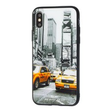 Чохол White Knights для iPhone X / Xs glass таксі