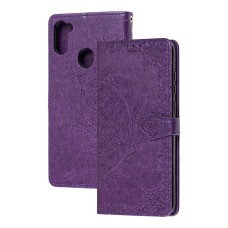 Чохол книжка для Samsung Galaxy A11 / M11 "Art з візитівкою" фіолетовий