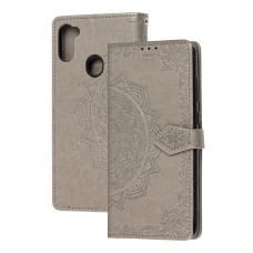 Чохол книжка для Samsung Galaxy A11 / M11 "Art з візитівкою" сірий