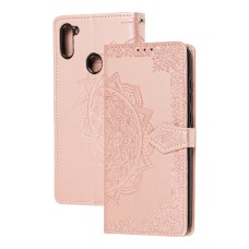 Чохол книжка для Samsung Galaxy A11 / M11 "Art з візитівкою" рожевий