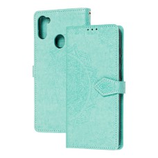 Чохол книжка для Samsung Galaxy A11 / M11 "Art з візитницею" зелений