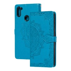 Чохол книжка для Samsung Galaxy A11 / M11 "Art з візитницею" бірюзовий