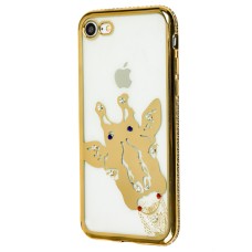 Чохол Kingxbar для iPhone 7 / 8 Diamond жираф золотистий