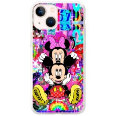 Чохол для iPhone 14 MixCase графіті Mickey and Minnie mouse