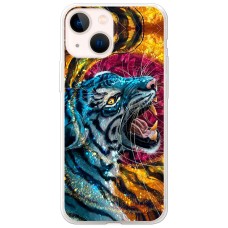 Чохол для iPhone 13 MixCase звірі білий тигр у квітах