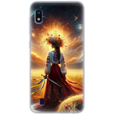 Чохол для Samsung Galaxy A10 (A105) MixCase патріотичні жінка у вишиванці