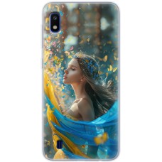 Чохол для Samsung Galaxy A10 (A105) MixCase патріотичні дівчина і метелики
