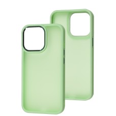 Чохол для iPhone 13 Pro Metal Bezel салатовий