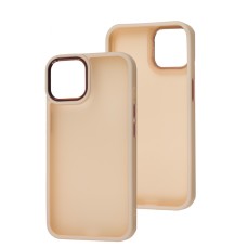 Чохол для iPhone 14 Metal Bezel персиковий