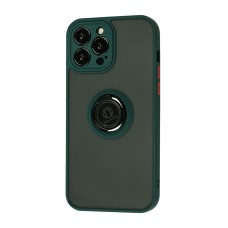 Чохол для iPhone 13 Pro LikGus Edging Ring оливковий