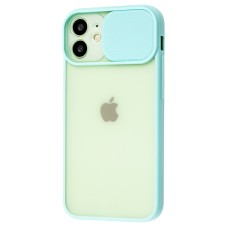 Чохол для iPhone 12 mini LikGus Camshield camera protect бірюзовий