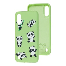 Чохол для Samsung Galaxy A01 (A015) Wave Fancy funny panda/mint gum