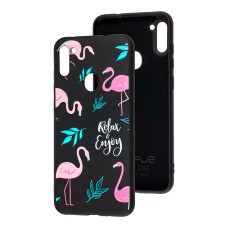 Чохол для Samsung Galaxy A11/M11 Wave Fancy flamingo/black