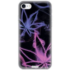 Чохол для iPhone 7 / 8 / SE MixCase трава листя на чорному