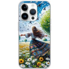 Чохол з аніме для iPhone 13 Pro MixCase поле квітів олією