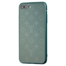 Чохол для iPhone 7 Plus / 8 Plus glass LV зелений