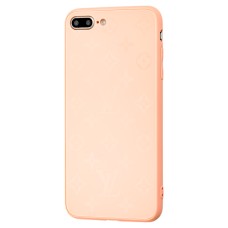 Чохол для iPhone 7 Plus / 8 Plus glass LV персиковий