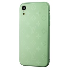 Чохол для iPhone Xr glass LV бірюзовий