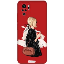 Чохол для Xiaomi Redmi Note 10 / 10s Mixcase червоний з мікрофіброю