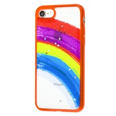 Чохол для iPhone 7 / 8 / Se 20 Colorful Rainbow червоний