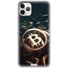 Чохол для iPhone 11 Pro Max MixCase гроші биткоин темний