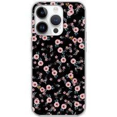 Чохол для iPhone 15 Pro MixCase квіти на чорному