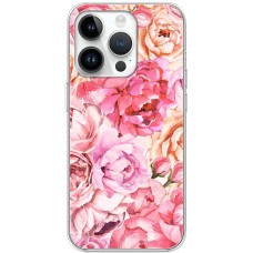 Чохол для iPhone 15 Pro MixCase квіти піони