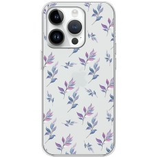 Чохол для iPhone 15 Pro Mixcase квіти патерн гілки з градієнтом