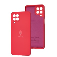 Чохол для Samsung Galaxy M53 (M536) Silicone Full Тризуб малиновий