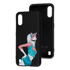 Чохол для Samsung Galaxy A01 (A015) Wave Fancy temptation / black