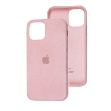 Чохол для iPhone 12/12 Pro Alcantara 360 рожевий / pink
