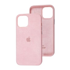 Чохол для iPhone 12 Pro Max Alcantara 360 рожевий / pink